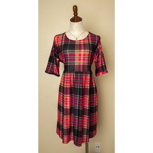 Urban Threads Stretchy Plaid Dress Punk Gothic Slip On XL